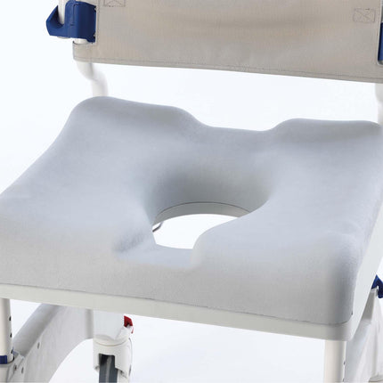 Invacare Aquatec Ocean Ergo Shower Wheelchair, Rolling Shower Chair w/ Self-Propelled or Standard Wheels and Commode - HV Supply