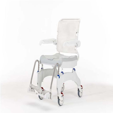 Invacare Aquatec Ocean Ergo Shower Wheelchair, Rolling Shower Chair w/ Self-Propelled or Standard Wheels and Commode - HV Supply