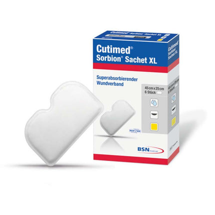 Cutimed Sorbion Wound Dressings Sachet XL 18 x 10 in. (10 Per Box) - HV Supply