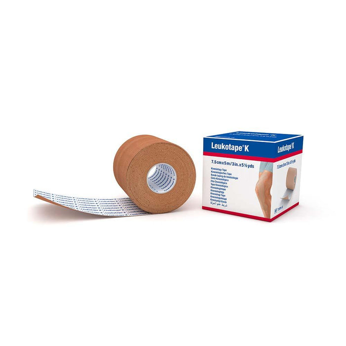 Leukotape K Kinesiology Tape, 3 in x 5.5 yds (5 Rolls Per Pack) - HV Supply