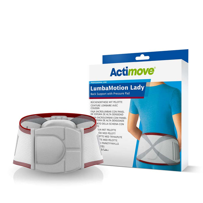 Actimove Professional LumbaMotion Lady Back Support with Pressure Pad, White