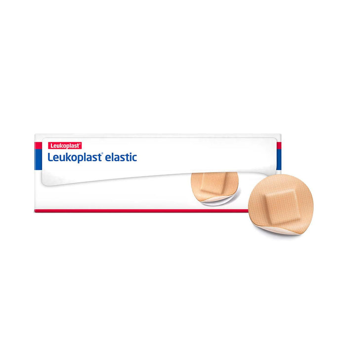Leukoplast Elastic Fabric Adhesive Latex Free Bandages Round Spot 0.875" Round (12 Boxes/ 100 in Box) - HV Supply