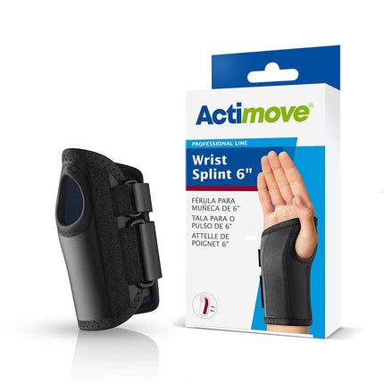 Actimove Professional Wrist Splint 6″, Black