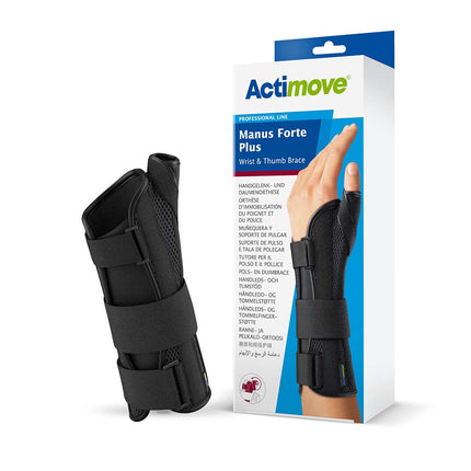 Actimove Professional Manus Forte Plus Wrist & Thumb Brace, Black