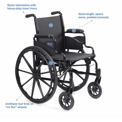 Invacare 9000 SL Lightweight Long Term Folding Wheelchair for Adults, 16" Seat, 9SL - HV Supply