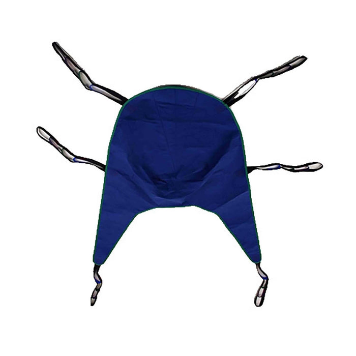 Invacare Reliant Divided Leg Sling with Head Support for Patient Lifts, Polyester 450 lbs. Weight Capacity, Blue - HV Supply