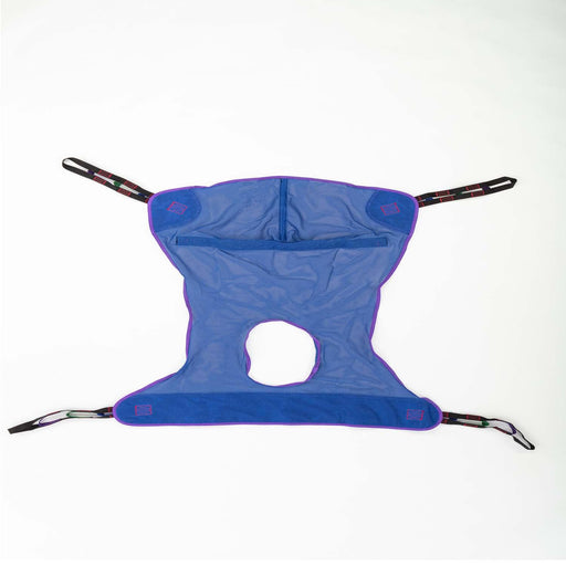 Invacare Reliant Full Body Sling with Commode Opening for Patient Lifts, Mesh Fabric, XX-Large, R141, Blue - HV Supply