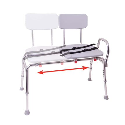 Eagle Health Sliding Transfer Bench w/ Seat & Back