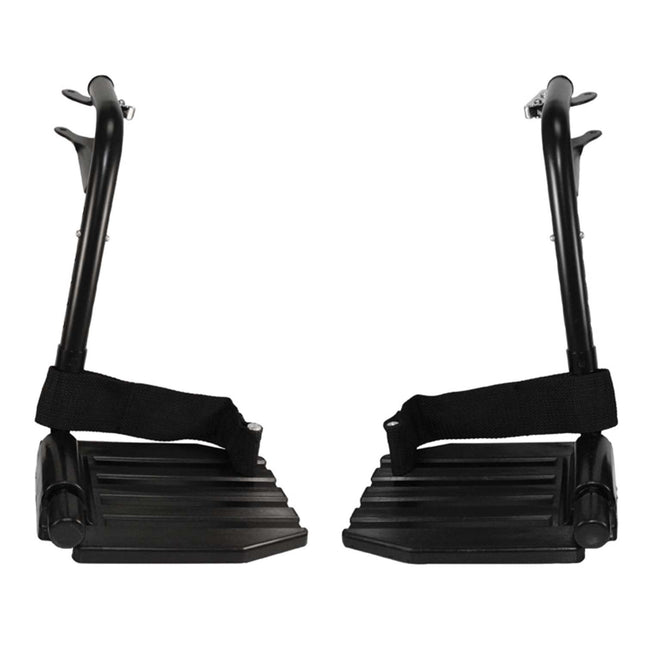 Roscoe Swing Away Footrests w/ Composite Footplate, Black, Pair