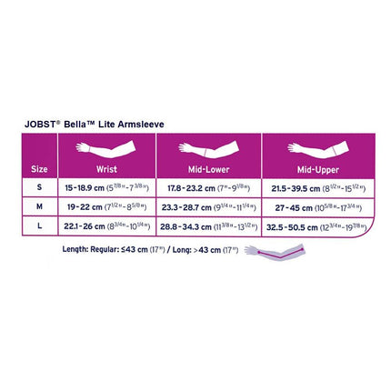 JOBST Bella Lite Compression Sleeves, 20-30 mmHg, Armsleeve - HV Supply