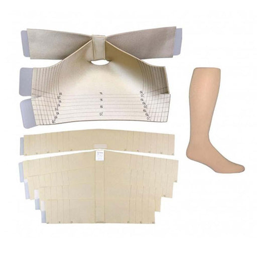 JOBST FarrowWrap Lite TTF AD Compression Wraps, 20-30 mmHg Leg, Foot and Sock Kit, Tan, Medium - HV Supply