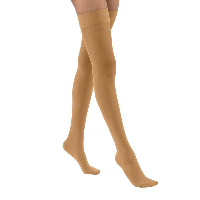 JOBST UltraSheer Compression Stockings, 30-40 mmHg, Thigh High, Silicone Dot Band, Closed Toe - HV Supply