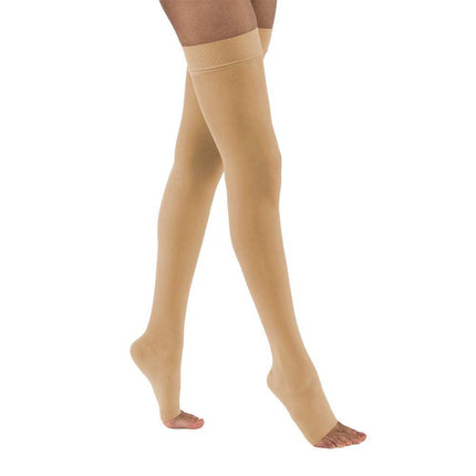 JOBST UltraSheer Compression Stockings, 20-30 mmHg, Thigh High, Silicone Dot Band, Open Toe - HV Supply