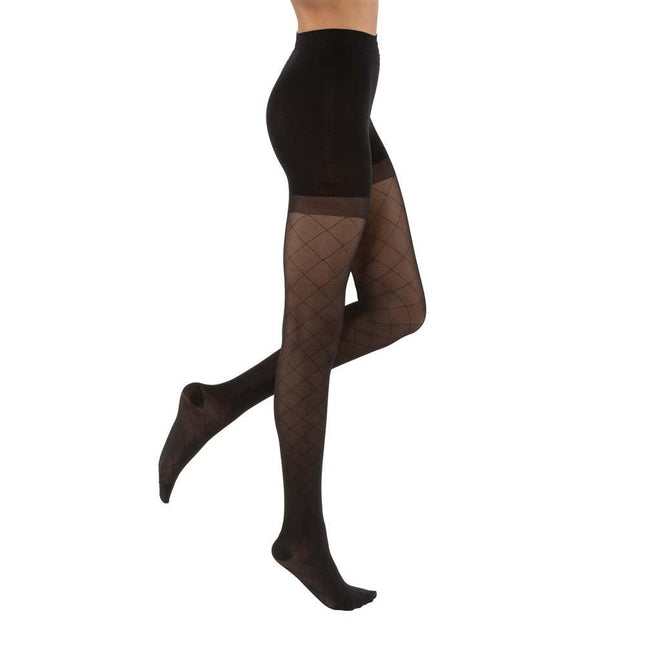 JOBST UltraSheer Diamond Pattern Compression Stockings, 15-20 mmHg, Waist High, Closed Toe - HV Supply