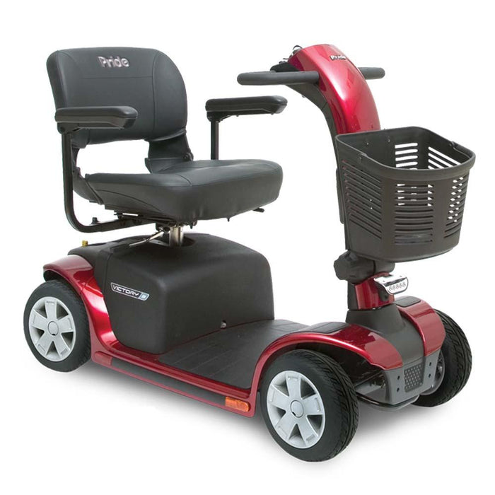 Pride Mobility Victory 9 4 Wheel SC709 Mobility Scooter, Candy Apple - HV Supply