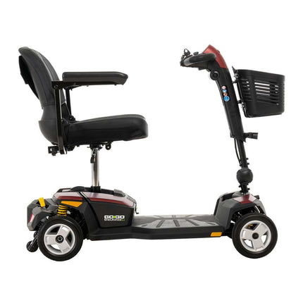 Pride Mobility Go-Go Endurance Li 4 Wheel S54LXLIT w/ 8 AH or MAXX 16 AH Lithium Batteries, Mobility Scooter, Garnet Red - HV Supply