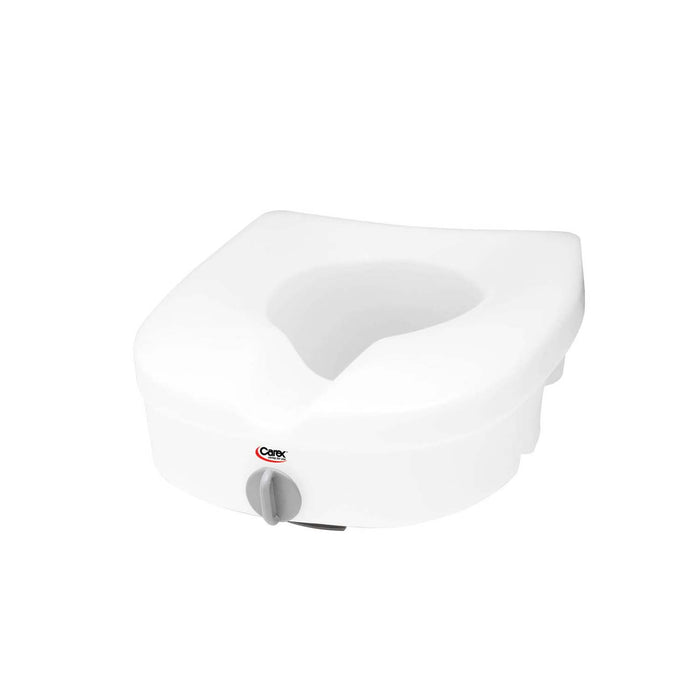 Carex E-Z Lock Raised Toilet Seat with or without Armrests, White
