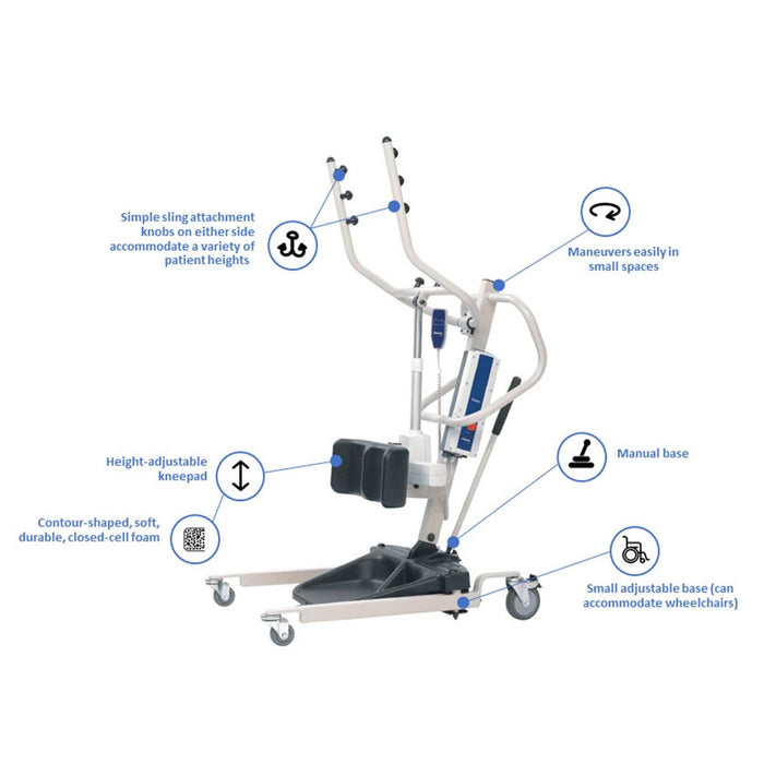 Invacare Reliant 350 Battery-Powered Stand-Up Patient Lift w/ Powered or Manual Low Base - HV Supply
